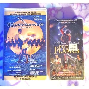 Michael Flatley's Riverdance and Feet of Flames VHS Bundle